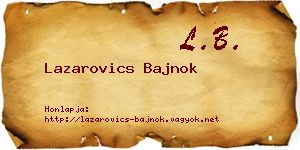 Lazarovics Bajnok névjegykártya